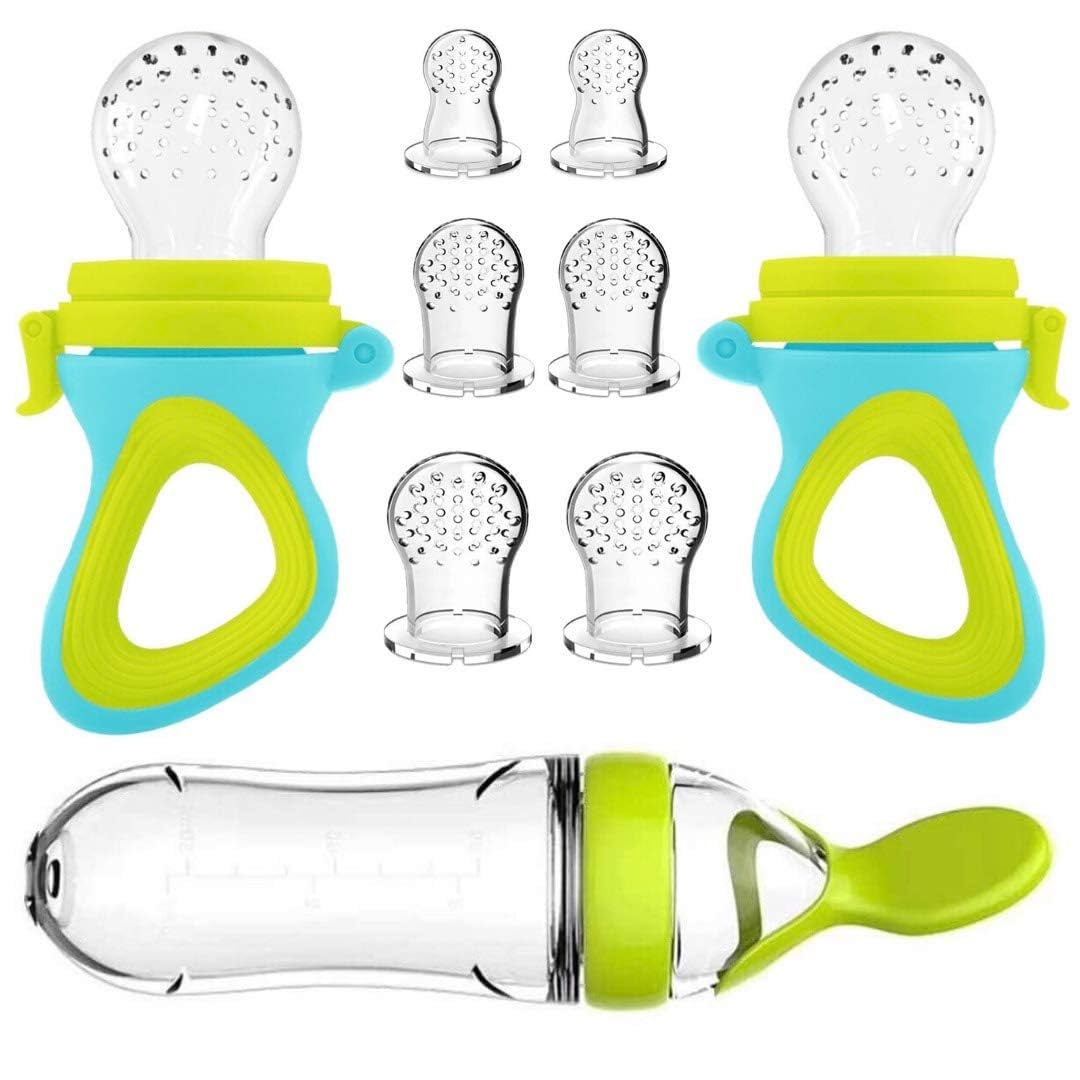 Baby Food Guide - Recém-nascido Silicone Squeezing Mamadeira, Chupeta do