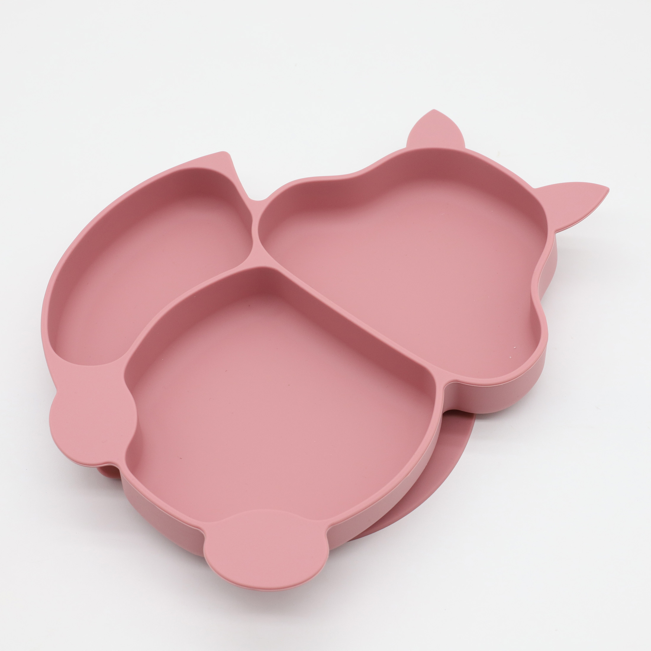 Baby Food Utensils Set - Silicone prato com forte sucção, garfo