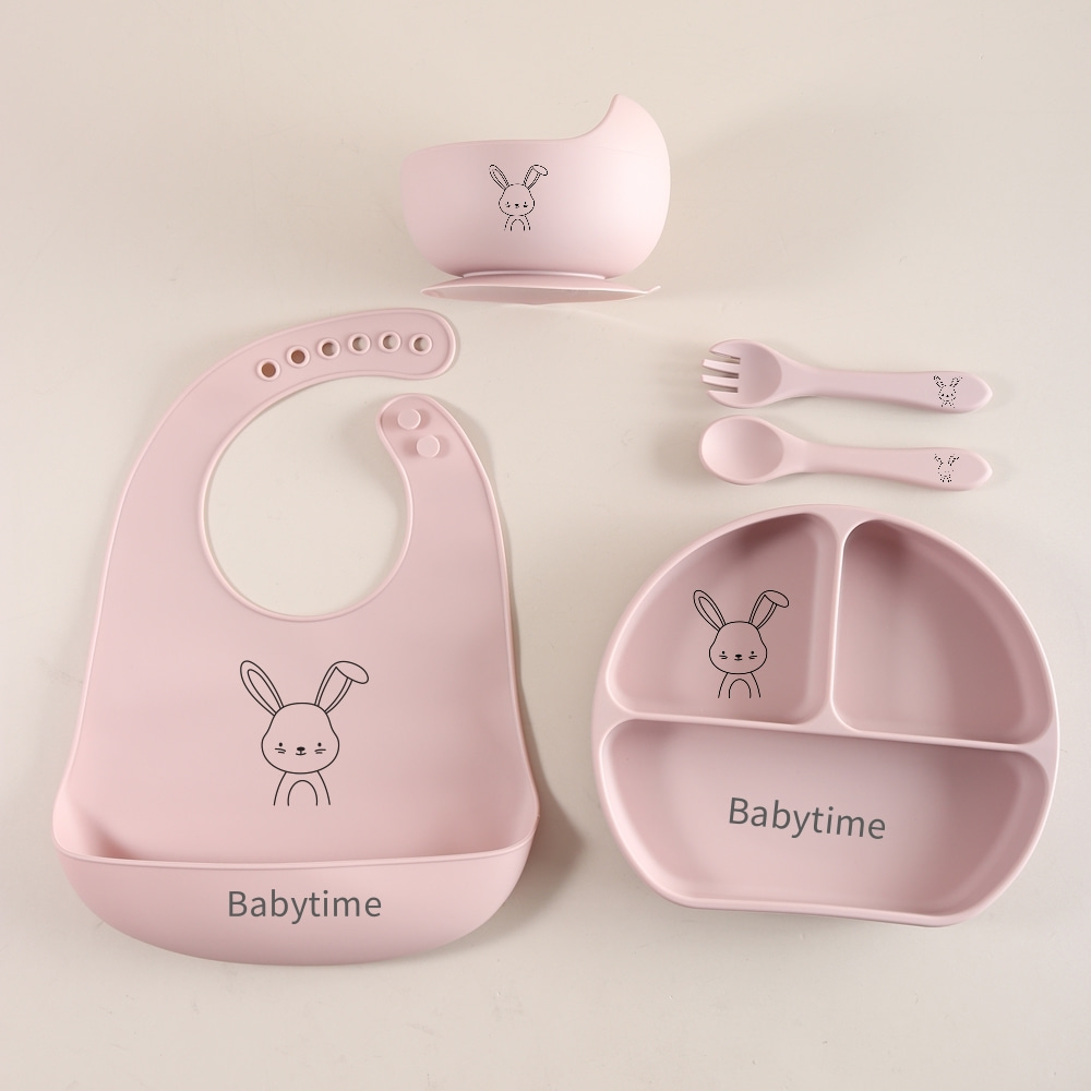 Baby Food Utensils Set - Conjunto de utensílios para bebê coelho,