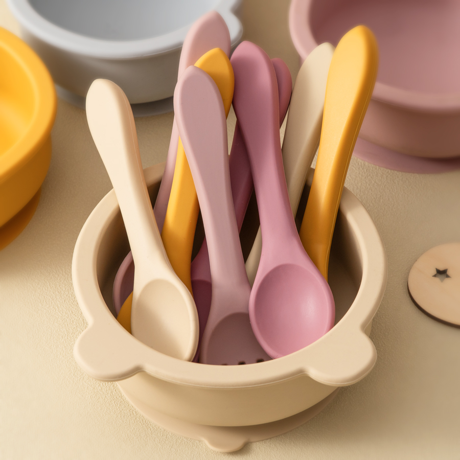 Baby Food Utensils Set - 2 pçs/set utensílios de silicone do