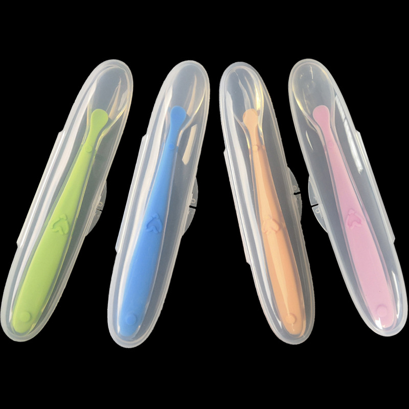 Baby Food Guide - Colher de Silicone Macia para Bebês,