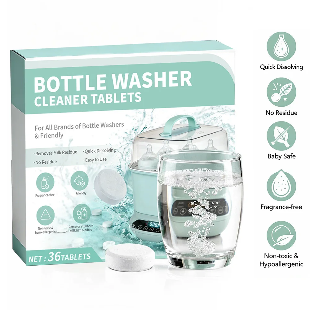Baby Food Bottle - Pastilhas descalcificantes para mamadeiras, removedor de