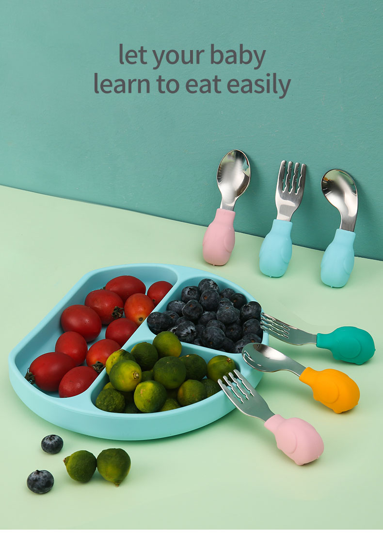 Elephat bebê gadgets conjunto  - Baby Food Utensils Set avaliação e preço