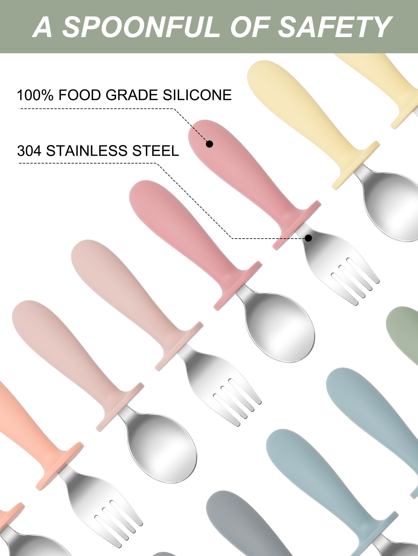 2 pçs de aço inoxidável garfo  - Baby Food Utensils Set avaliação e preço
