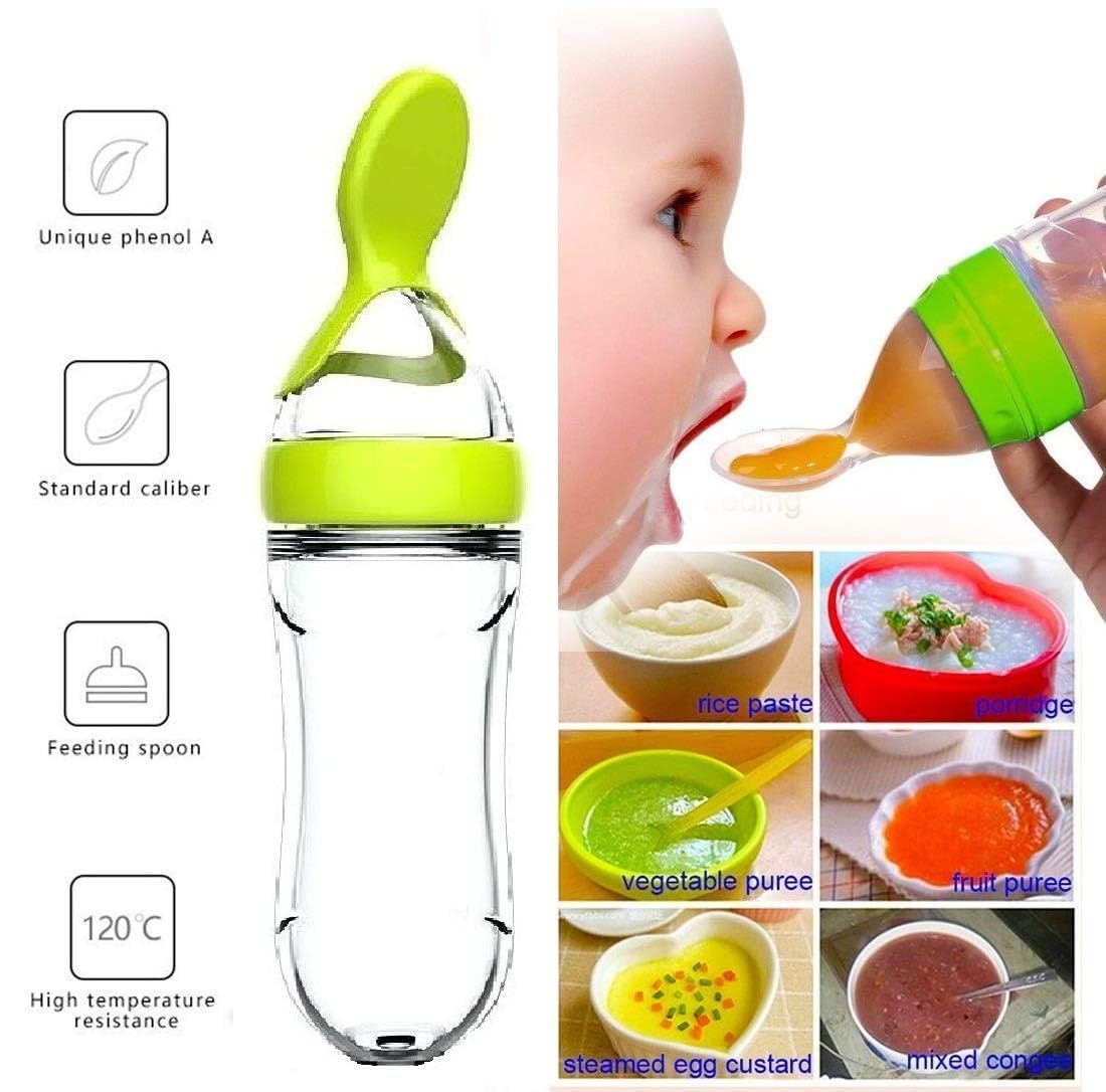 Recém-nascido Silicone Squeezi - Baby Food Guide avaliação e preço