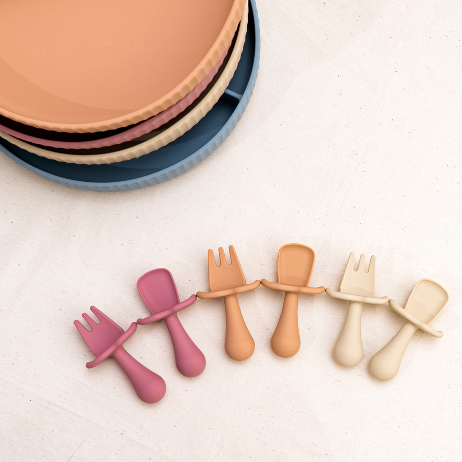 2 Pçs/set BPA Livre Silicone M - Baby Food Utensils Set avaliação e preço