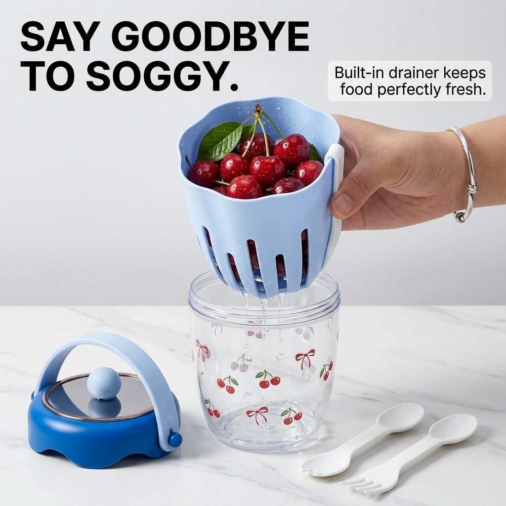Recipiente Portátil de Plástic - Baby Food Yogurt avaliação e preço