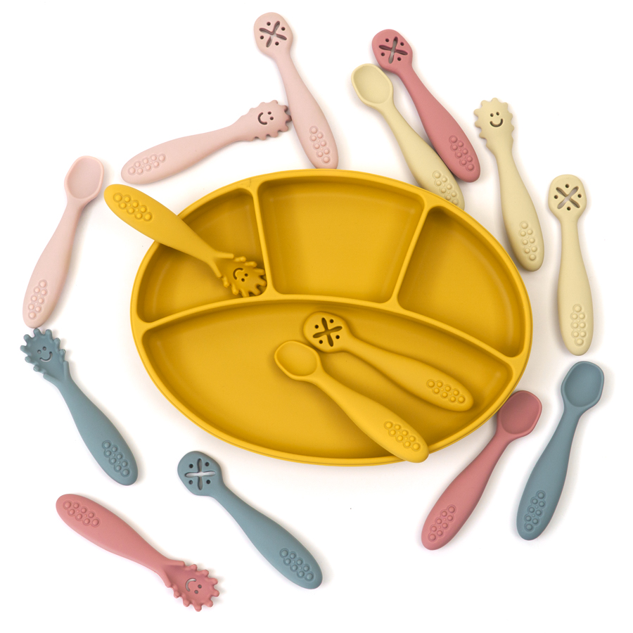 3 pçs colher de silicone garfo - Baby Food Utensils Set avaliação e preço