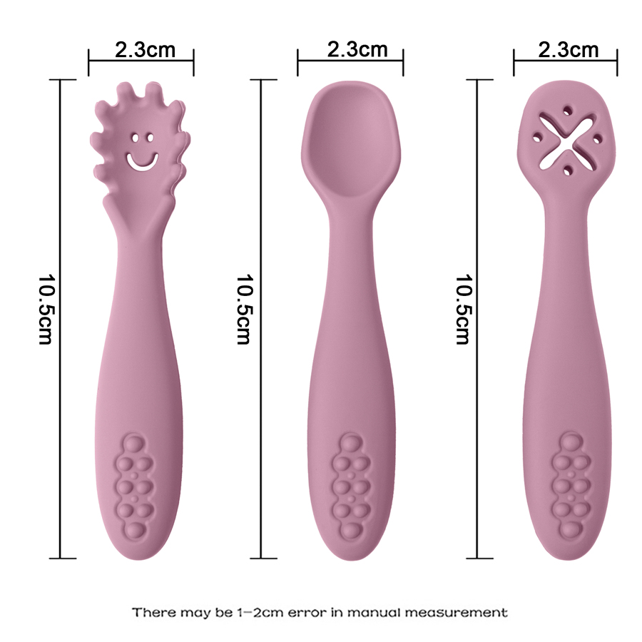 3 pçs colher de silicone garfo - Baby Food Utensils Set avaliação e preço