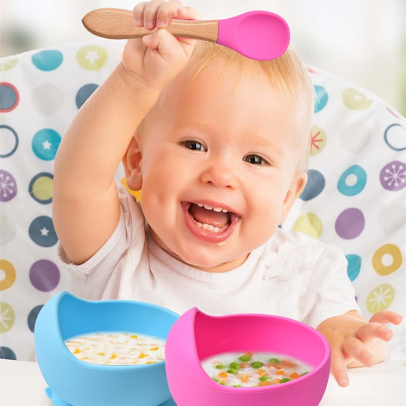 2 pçs/set bebê colher de silic - Baby Food Utensils Set avaliação e preço