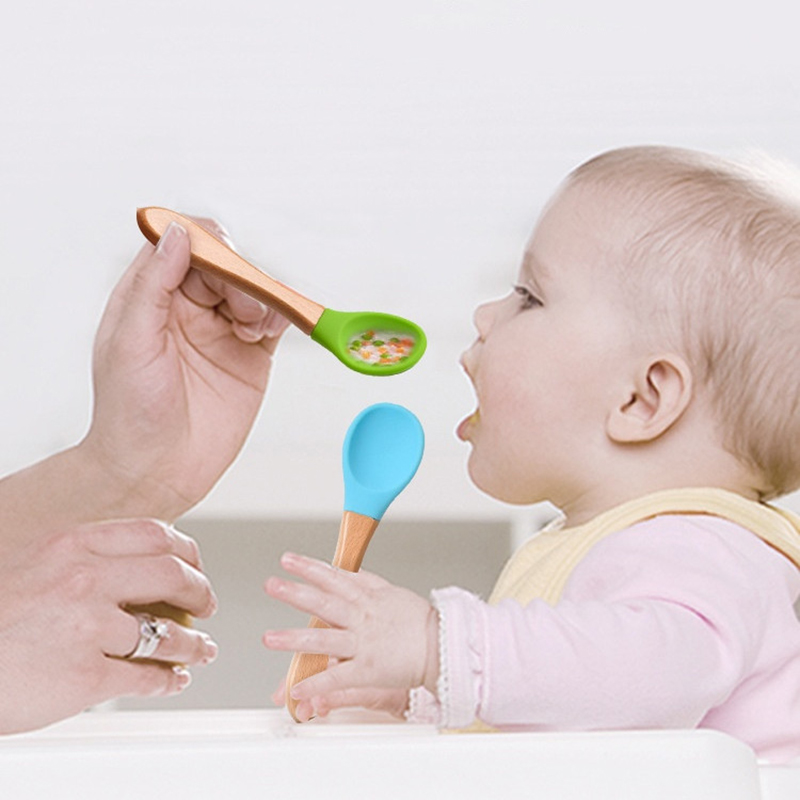 2 pçs/set bebê colher de silic - Baby Food Utensils Set avaliação e preço